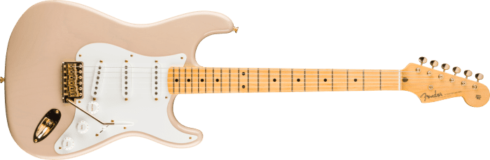 Fender 1955 Stratocaster DLX Closet Classic, 1-Piece Maple Neck, Faded Aged Dirty White Blonde