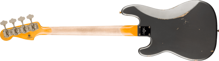 Fender 1960 Precision Bass Relic, Rosewood Fingerboard, Super Faded Aged Charcoal Frost Metallic
