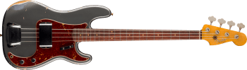 Fender 1960 Precision Bass Relic, Rosewood Fingerboard, Super Faded Aged Charcoal Frost Metallic