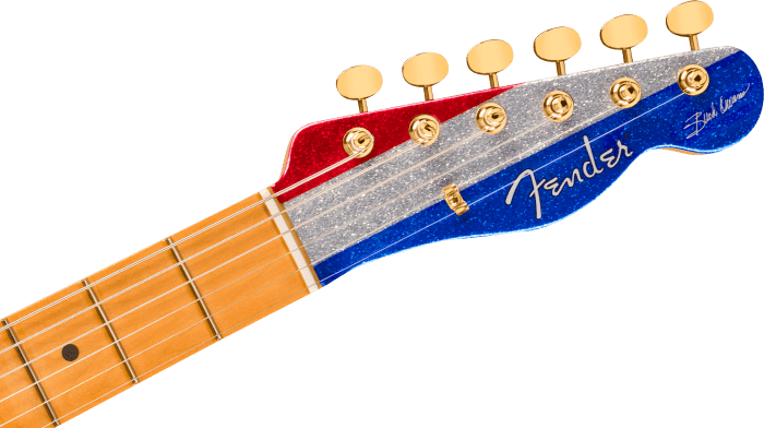 Fender Limited Edition Buck Owens Telecaster, Maple Fingerboard, Red, Silver and Blue Sparkle