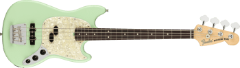 Fender American Performer Mustang Bass, Rosewood Fingerboard, Satin Surf Green