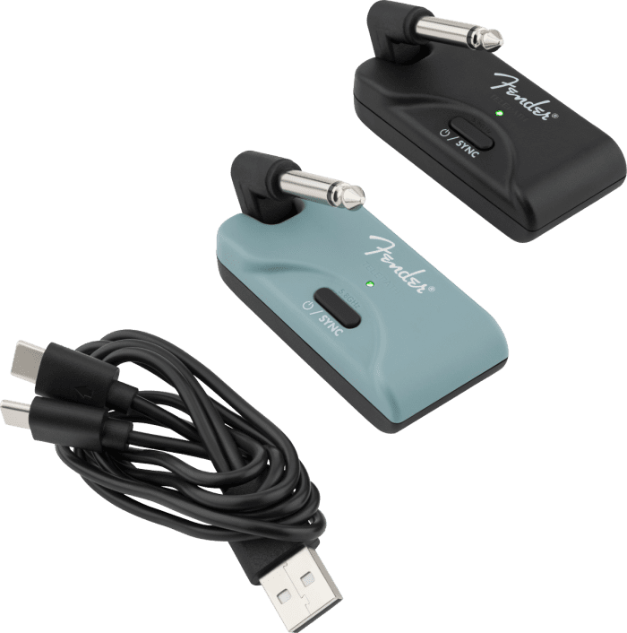 Fender Telepath Wireless System, Mystic Ice Blue and Black