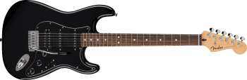 Fender Standard Stratocaster HSS, Laurel Fingerboard, Black Pickguard, Black