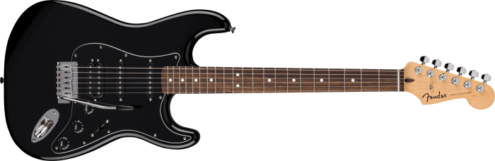 Fender Standard Stratocaster HSS, Laurel Fingerboard, Black Pickguard, Black