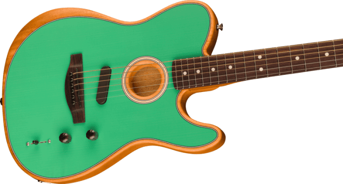 Fender Acoustasonic Player Telecaster, Rosewood Fingerboard, Sea Foam Green