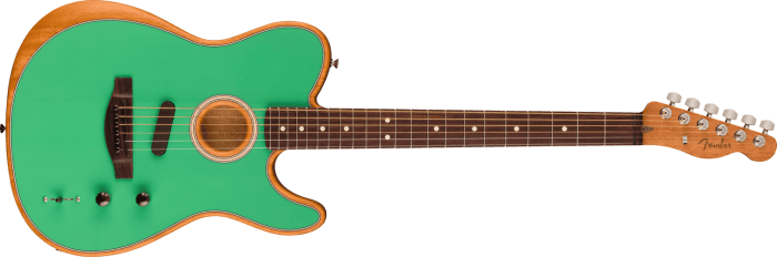 Fender Acoustasonic Player Telecaster, Rosewood Fingerboard, Sea Foam Green