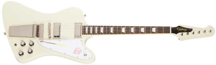 Epiphone 1963 Firebird V Maestro Vibrola Reissue Polaris White