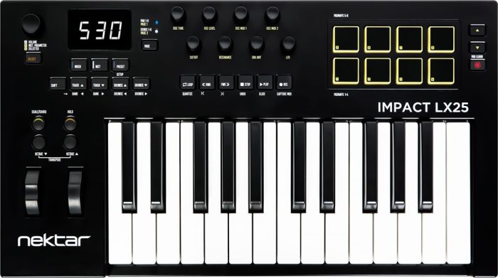 Nektar Impact LX25mk3 - MIDI keyboard, 25 keys, pads & encoders