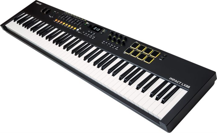 Nektar Impact LX88mk3 - MIDI keyboard, 88 semi-weighted keys, pads, faders & encoders