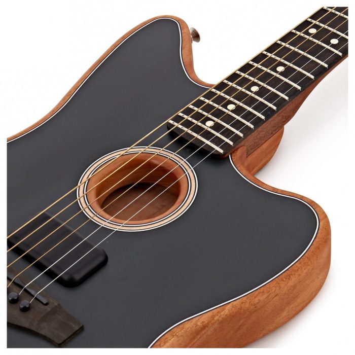 Fender American Acoustasonic Telecaster, Channel-Bound Neck, Ebony Fingerboard, Tungsten