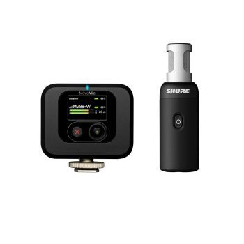Shure MV88+W-KIT-Z6 Movemic Wireless Stereo Mic, Camera Receiver