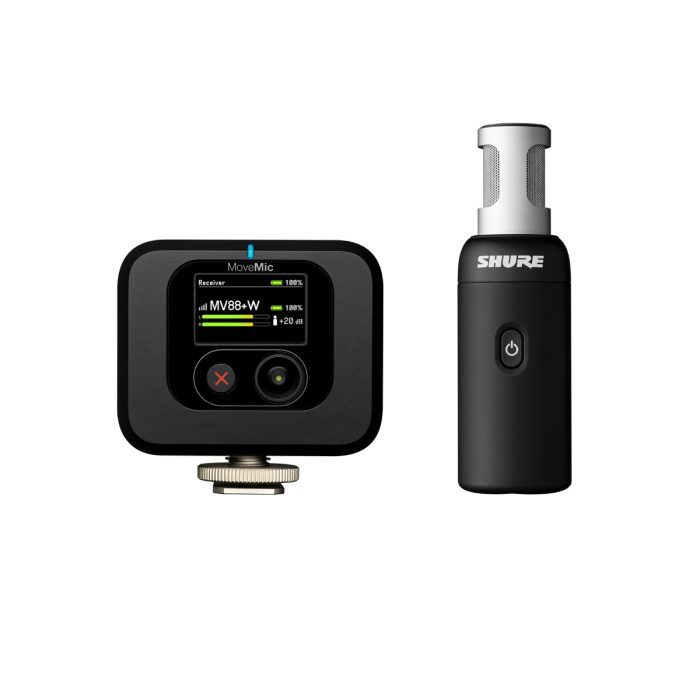 Shure MV88+W-KIT-Z6 Movemic Wireless Stereo Mic, Camera Receiver