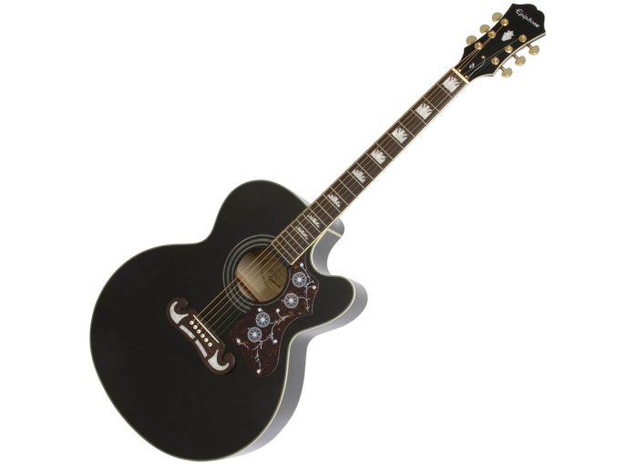 Epiphone EJ-200SCE (Solid Top) Black Acoustics