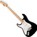 Squier Stratocaster Left-Handed, Maple Fingerboard, White Pickguard, Black