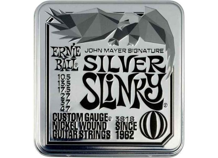 Ernie-Ball Eb-3818 John Mayer Silver Slinky - Tin Pack