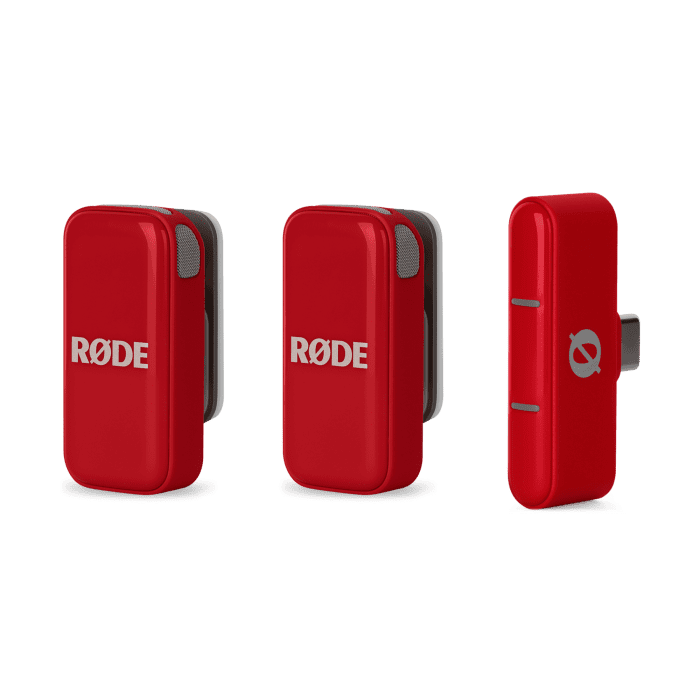 Rode Micro (USB-C, Red) Ultra-Compact Wireless Mic System