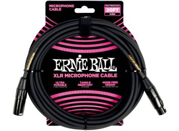 Ernie-Ball 6388 Mikrofonkabel Svart 6 meter