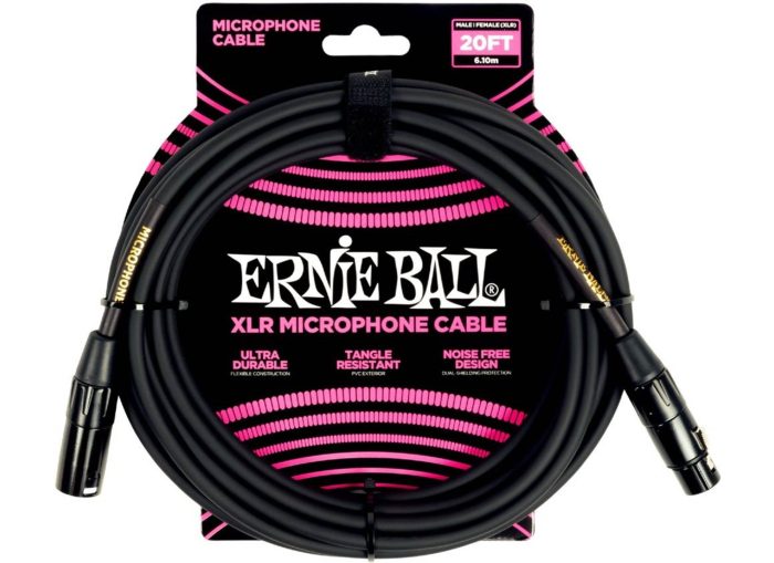 Ernie-Ball 6388 Mikrofonkabel Svart 6 meter
