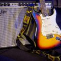 Fender 2" monogrammed strap Black/yellow/brown