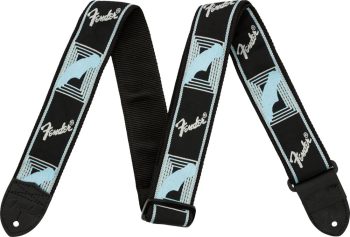 Fender 2" monogrammed strap Black/grey/blue
