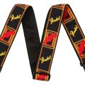 Fender 2" monogrammed strap Black/yellow/red