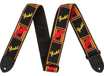 Fender 2" monogrammed strap Black/yellow/red