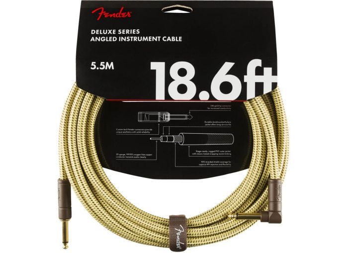 Fender Deluxe Series Instrument Cable, Straight/Angle, 18 . [other]