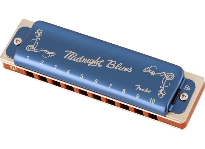 Fender Midnight Blues Harmonica, Key of B Flat