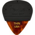 Fender Mojo Grip Picks, Celluloid, Thin, 3-Pack, Tortoiseshell