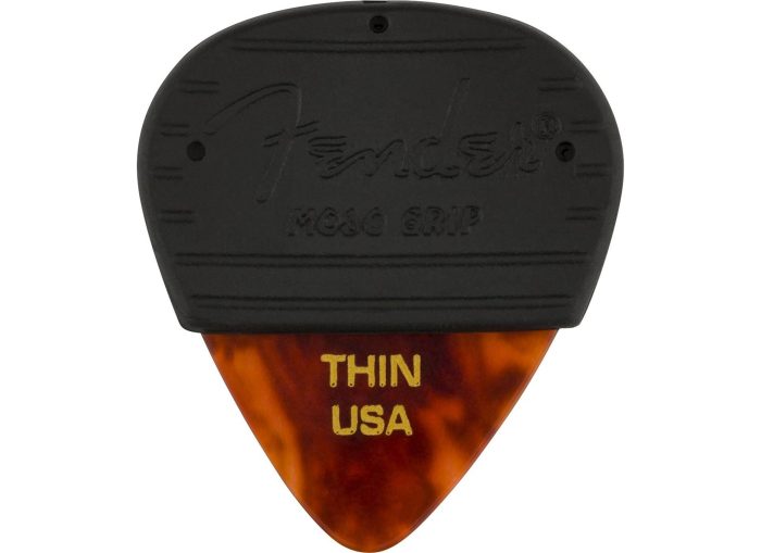 Fender Mojo Grip Picks, Celluloid, Thin, 3-Pack, Tortoiseshell