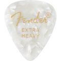 Fender 351 Shape Premium Picks, Extra Heavy, White Moto, 12 Count