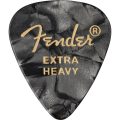 Fender 351 Shape Premium Picks, Extra Heavy, Black Moto, 12 Count