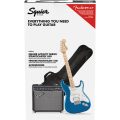 Squier Affinity Series Stratocaster HSS Pack, Maple Fingerboard, Lake Placid Blue, Gig Bag, 15G - 230V EU