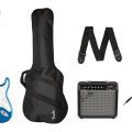 Squier Affinity Series Stratocaster HSS Pack, Maple Fingerboard, Lake Placid Blue, Gig Bag, 15G - 230V EU