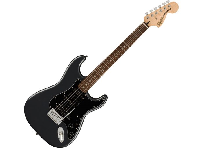 Squier Affinity Series Stratocaster HSS Pack, Laurel Fingerboard, Charcoal Frost Metallic, Gig Bag, 15G - 230V EU