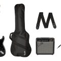 Squier Affinity Series Stratocaster HSS Pack, Laurel Fingerboard, Charcoal Frost Metallic, Gig Bag, 15G - 230V EU