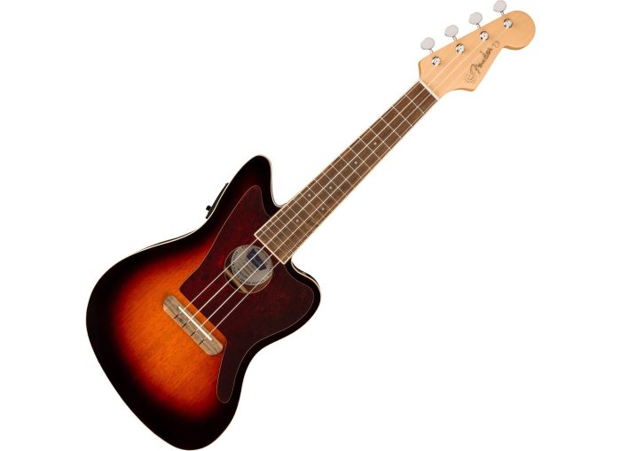 Fender Fullerton Jazzmaster Uke, Walnut Fingerboard, Tortoiseshell Pickguard, 3-Color Sunburst