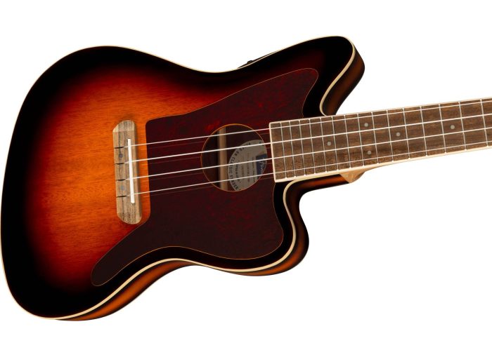 Fender Fullerton Jazzmaster Uke, Walnut Fingerboard, Tortoiseshell Pickguard, 3-Color Sunburst