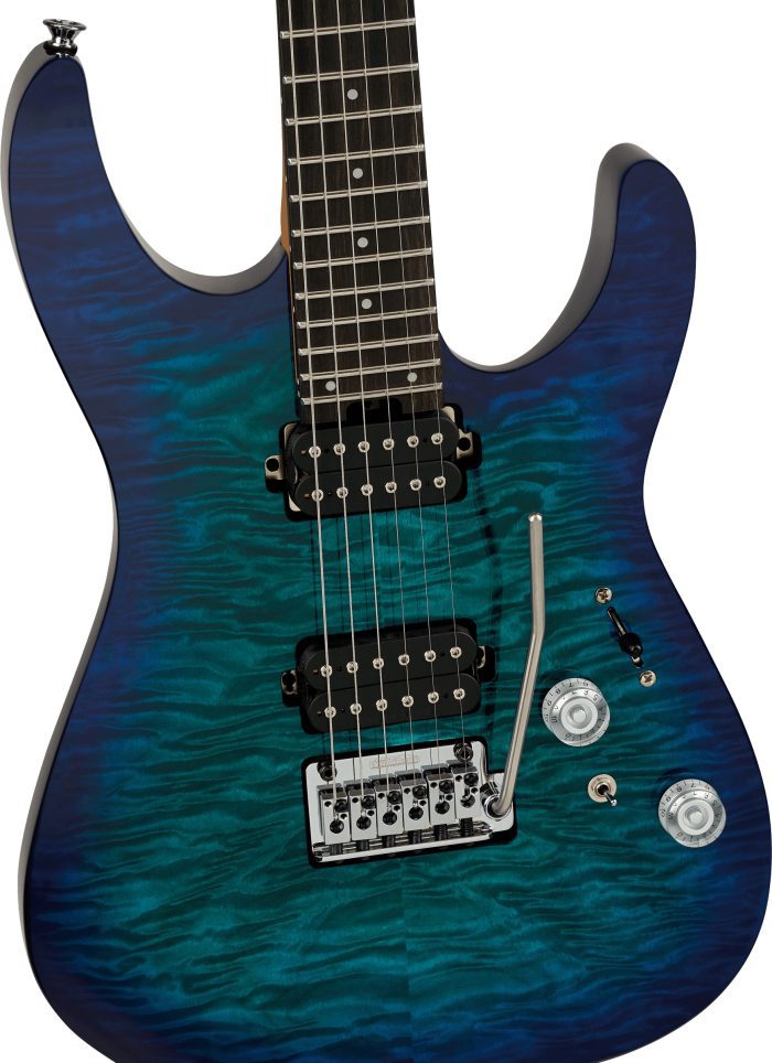 Charvel Pro-Mod Plus DK24 HH 2PT EB QM, Ebony Fingerboard - Chlorine Burst