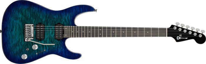 Charvel Pro-Mod Plus DK24 HH 2PT EB QM, Ebony Fingerboard - Chlorine Burst