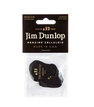 Dunlop 483P03MD Celluloid Black Classics-12