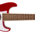 Fender Fullerton Strat Uke, Walnut Fingerboard, White Pickguard Candy Apple Red