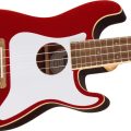 Fender Fullerton Strat Uke, Walnut Fingerboard, White Pickguard Candy Apple Red