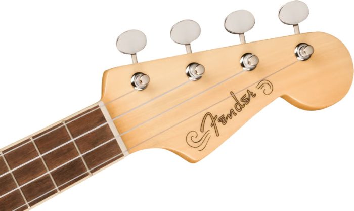 Fender Fullerton Strat Uke, Walnut Fingerboard, White Pickguard Candy Apple Red