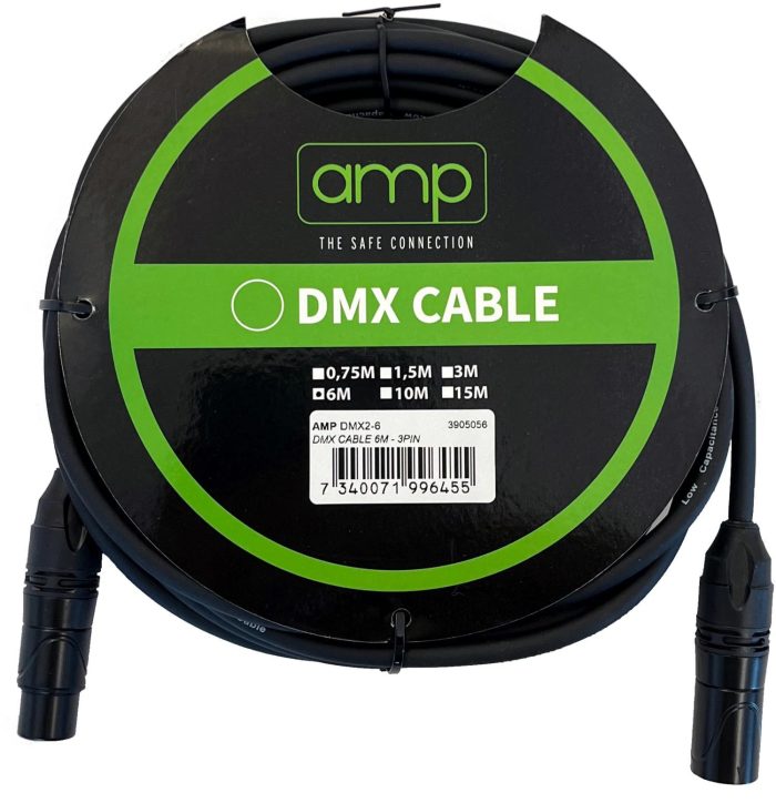 Amp DMX2-6 - 3pin, 6 meter