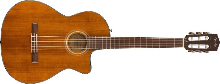 Fender CN-140SCE Nylon Thinline, Walnut Fingerboard, Natural w/Case