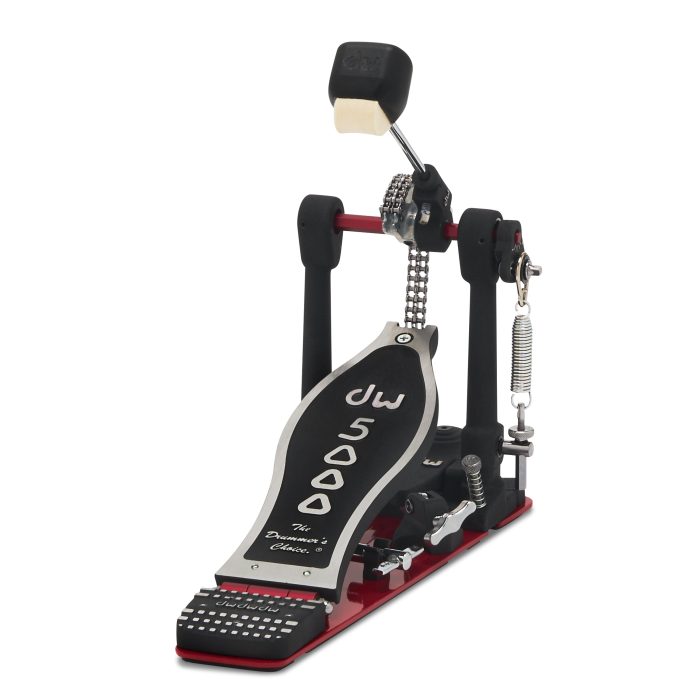 Dw DWCP5000AH4 - 5000 Series Accelerator Single Chain, Narrow Footboard Single BD Pedal with Bag