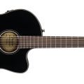 Fender CN-140SCE Nylon Thinline, Walnut Fingerboard, Black w/case