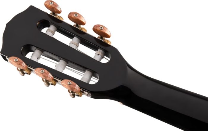 Fender CN-140SCE Nylon Thinline, Walnut Fingerboard, Black w/case