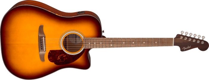 Fender California Deluxe Redondo CE, Walnut Fingerboard, Honey Sunburst